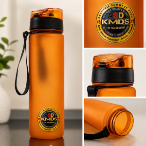 Trinkflasche orange durchsichtig