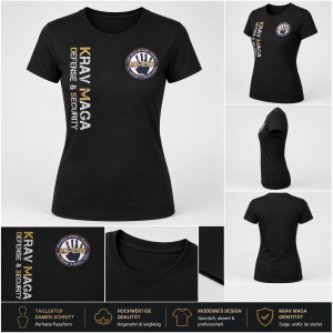 KMDS T-Shirt Damen Schwarz (tailliert)