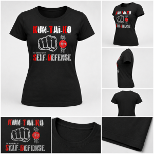 Kun-Tai-Ko T-Shirt Damen Schwarz (tailliert)